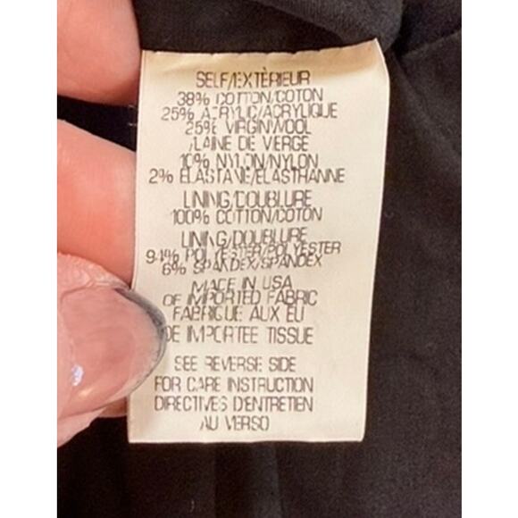 Theory Dancey K Tweed Blazer Sz 8 Black White Preppy Work Academia Capsule Brit - Picture 10 of 14